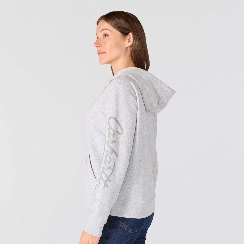 Kadın Sawyer Script Logo Kolluklu Kapüşonlu Sweatshirt