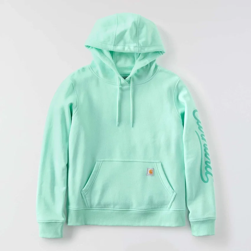 Kadın Sawyer Script Logo Kolluklu Kapüşonlu Sweatshirt
