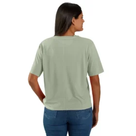 Kadın Tencel Bol Kesim Hafif Bisiklet Yaka Cepli Gömlek