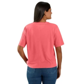 Kadın Tencel Bol Kesim Hafif Bisiklet Yaka Cepli Gömlek