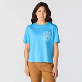 Kadın Tencel Bol Kesim Hafif Çiçek Desenli Gömlek