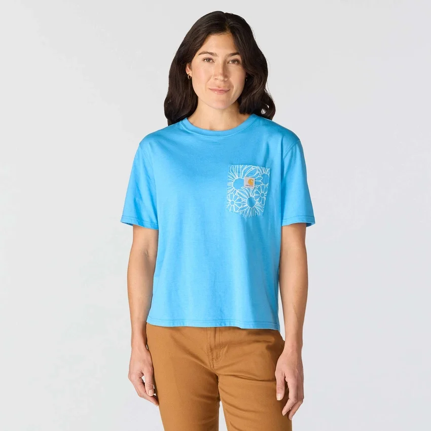 Kadın Tencel Bol Kesim Hafif Çiçek Desenli Gömlek