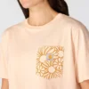 Kadın Tencel Bol Kesim Hafif Çiçek Desenli Gömlek