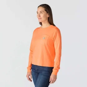 Kadın Tencel Bol Kesim Uzun Kolluklu Bisiklet Yaka Cepli Tişört