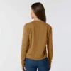 Kadın Tencel Bol Kesim Uzun Kolluklu Bisiklet Yaka Cepli Tişört
