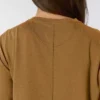 Kadın Tencel Bol Kesim Uzun Kolluklu Bisiklet Yaka Cepli Tişört