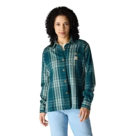 Kadın Tencel™ Elyaf Serisi Bol Kesim Twill Ekose Gömlek