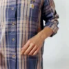 Kadın Tencel™ Elyaf Serisi Bol Kesim Twill Ekose Gömlek
