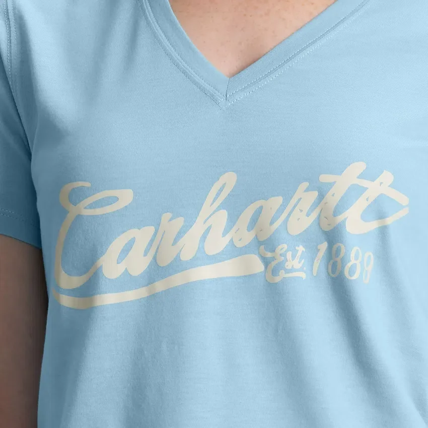 Kadın Tencel Hafif V Yaka Grafik Gömlek