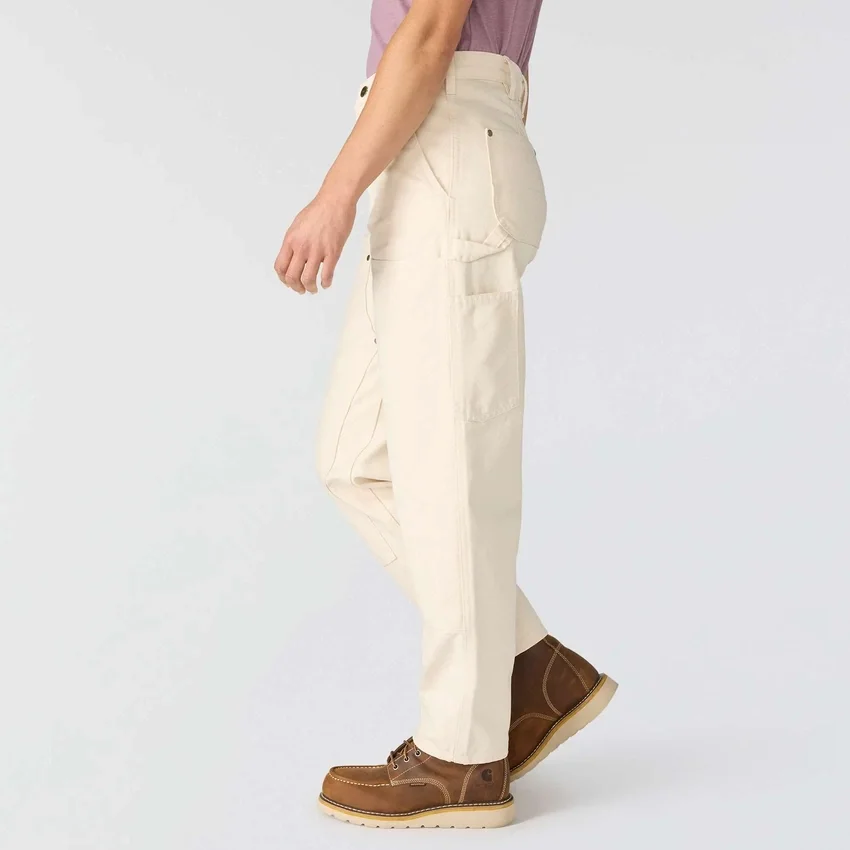 Kadın Vintage Kesim Double Knee Kanvas İş Pantolonu