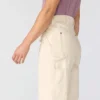 Kadın Vintage Kesim Double Knee Kanvas İş Pantolonu