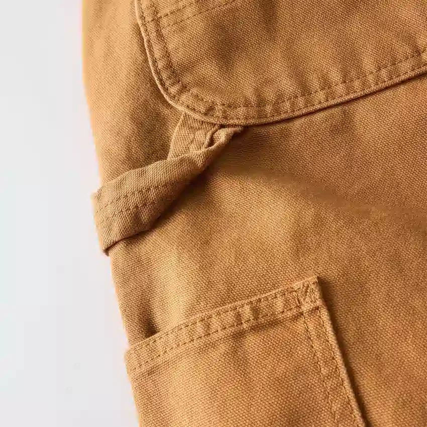 Kadın Vintage Kesim Double Knee Kanvas İş Pantolonu