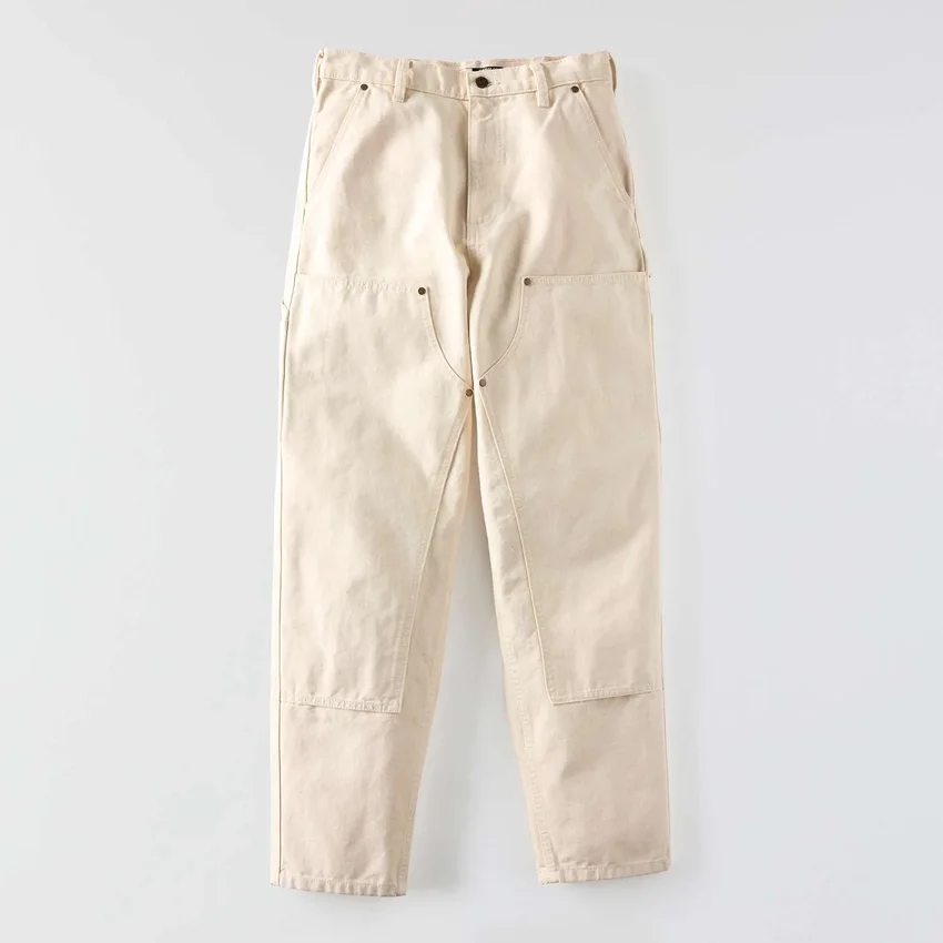 Kadın Vintage Kesim Double Knee Kanvas İş Pantolonu