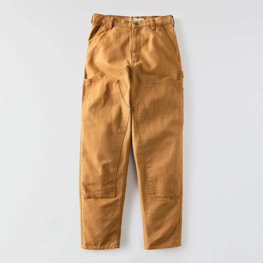 Kadın Vintage Kesim Double Knee Kanvas İş Pantolonu