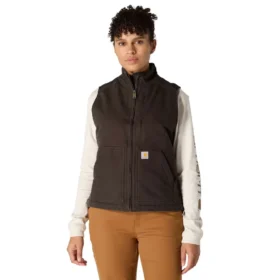 Kadın Yıkanmış Pamuklu Sherpa Astarlı Mock Neck Yelek