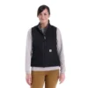 Kadın Yıkanmış Pamuklu Sherpa Astarlı Mock Neck Yelek