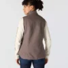 Kadın Yıkanmış Pamuklu Sherpa Astarlı Mock Neck Yelek