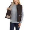 Kadın Yıkanmış Pamuklu Sherpa Astarlı Mock Neck Yelek