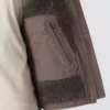 Kadın Yıkanmış Pamuklu Sherpa Astarlı Mock Neck Yelek