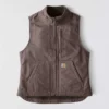 Kadın Yıkanmış Pamuklu Sherpa Astarlı Mock Neck Yelek