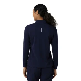 Kadınlar için Rugged Flex® Rscu Ağır Dokuma Uzun Kolluklu Polo Scrub Üst