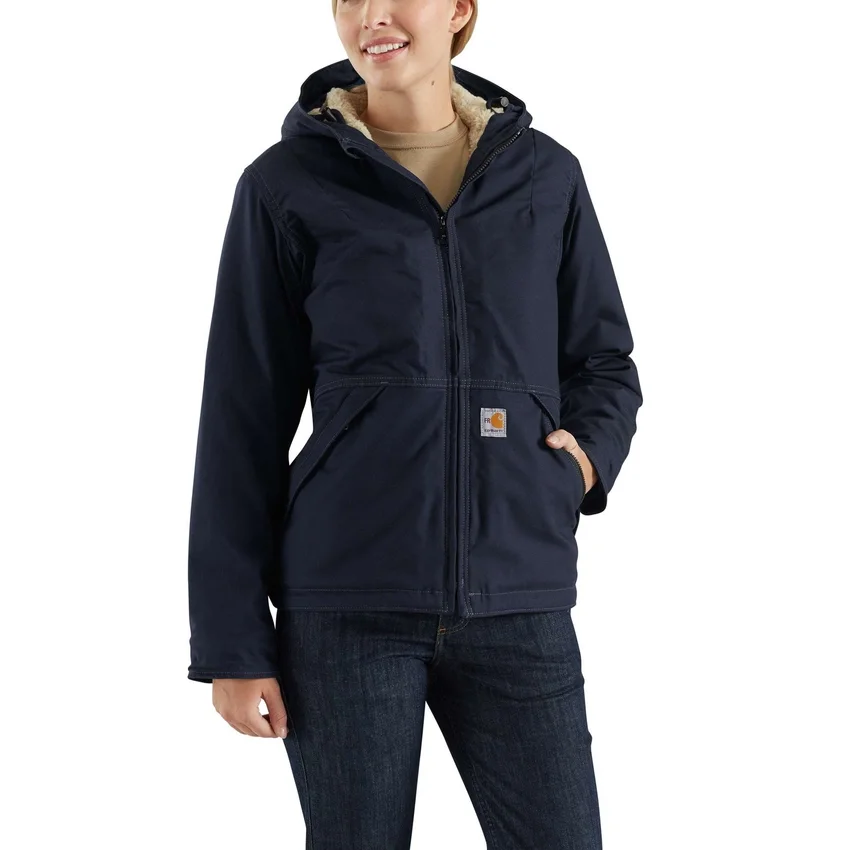 Kadınlar İçin Alev Dayanıklı Full Swing® Bol Kesim Quick Duck® Sherpa Astarlı Ceket