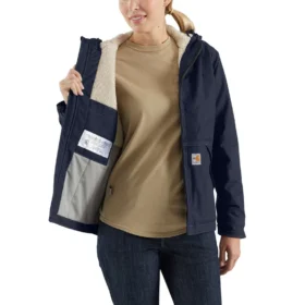 Kadınlar İçin Alev Dayanıklı Full Swing® Bol Kesim Quick Duck® Sherpa Astarlı Ceket