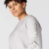 Kadınlar İçin Bol Kesim Orta Ağırlıkta Grafik Desenli Bisiklet Yaka Sweatshirt