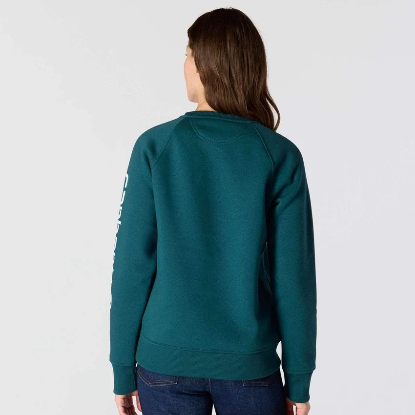 Kadınlar İçin Bol Kesim Orta Ağırlıkta Grafik Desenli Bisiklet Yaka Sweatshirt