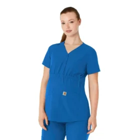 Kadınlar İçin Force Essentials Henley Hamile Scrub Üstü