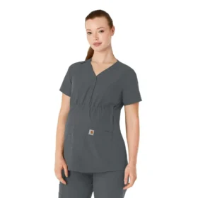 Kadınlar İçin Force Essentials Henley Hamile Scrub Üstü