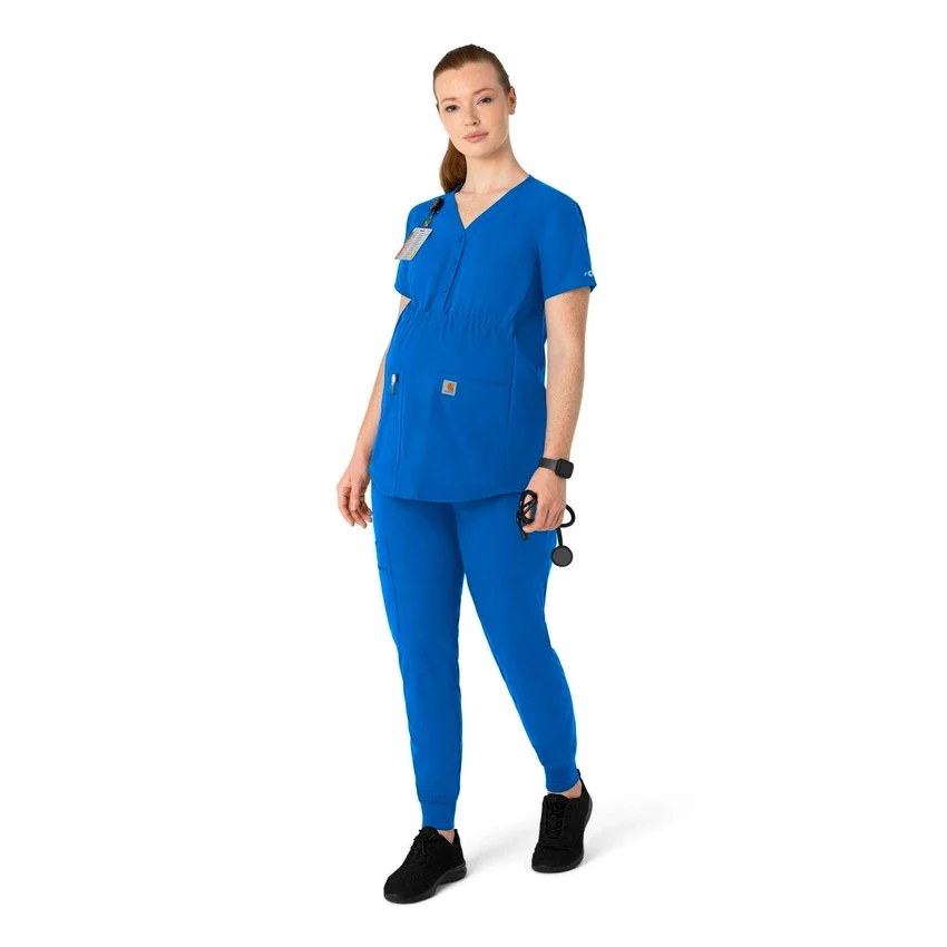 Kadınlar İçin Force Essentials Henley Hamile Scrub Üstü