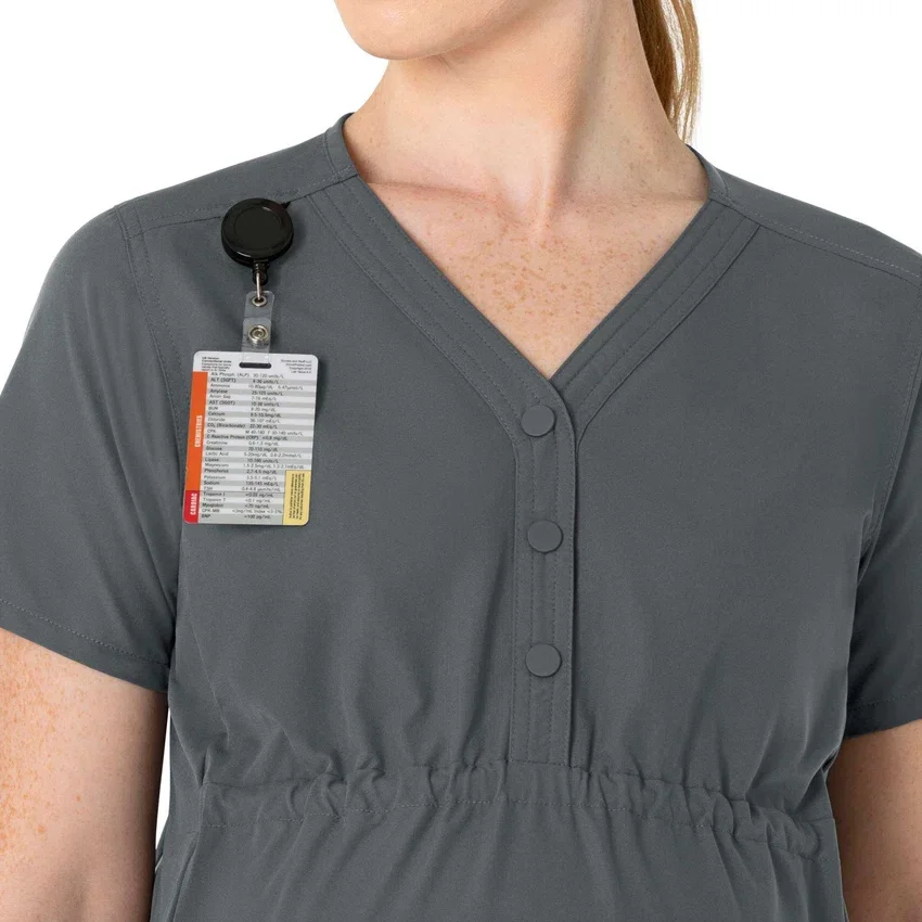 Kadınlar İçin Force Essentials Henley Hamile Scrub Üstü