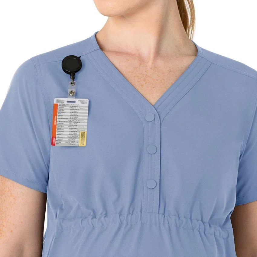 Kadınlar İçin Force Essentials Henley Hamile Scrub Üstü