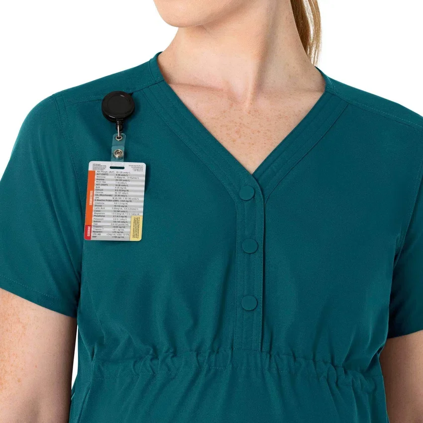 Kadınlar İçin Force Essentials Henley Hamile Scrub Üstü