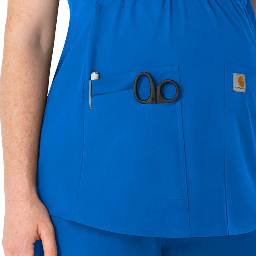 Kadınlar İçin Force Essentials Henley Hamile Scrub Üstü