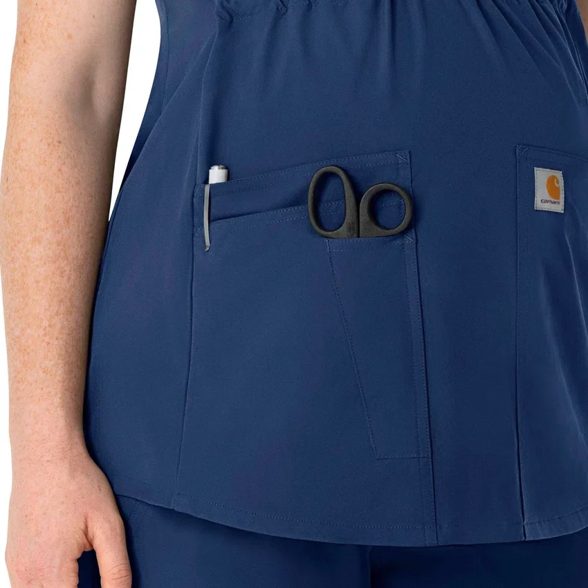 Kadınlar İçin Force Essentials Henley Hamile Scrub Üstü