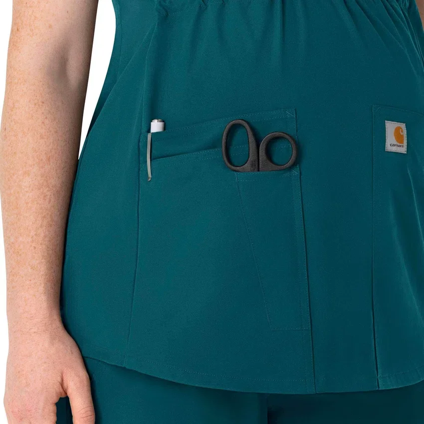 Kadınlar İçin Force Essentials Henley Hamile Scrub Üstü