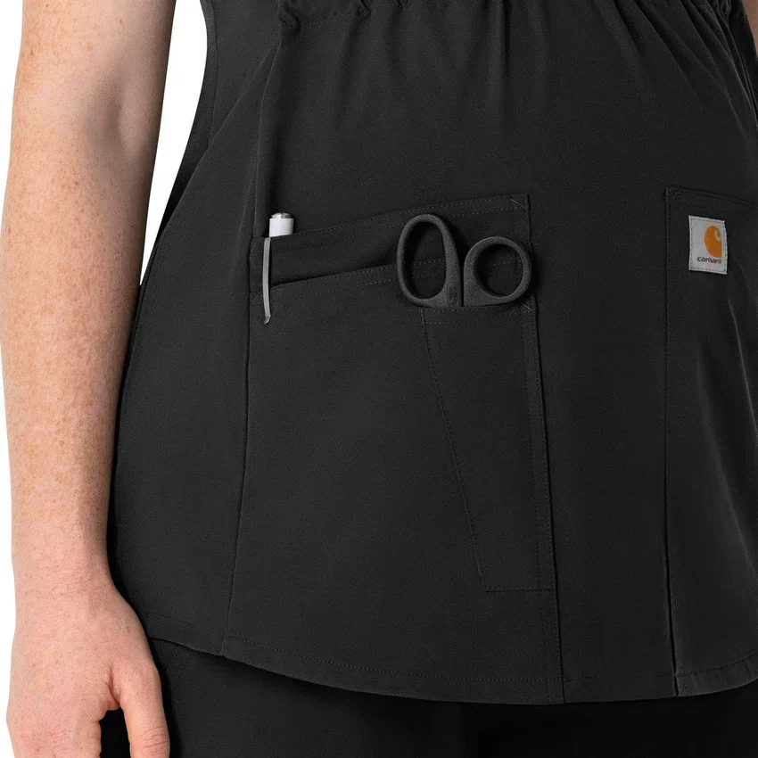 Kadınlar İçin Force Essentials Henley Hamile Scrub Üstü