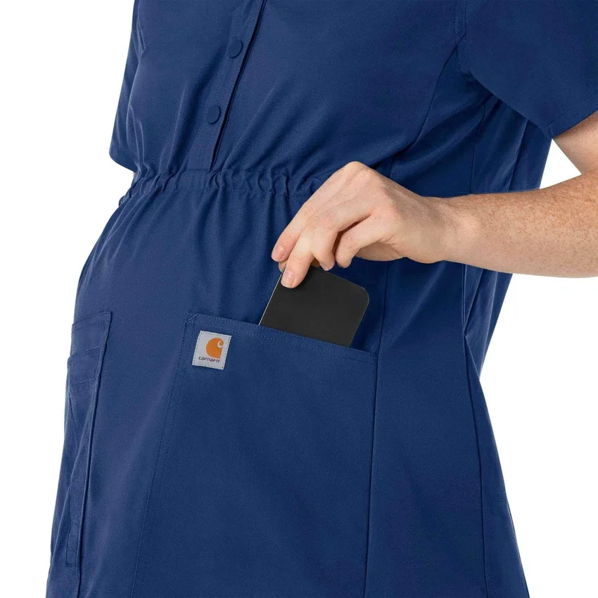 Kadınlar İçin Force Essentials Henley Hamile Scrub Üstü