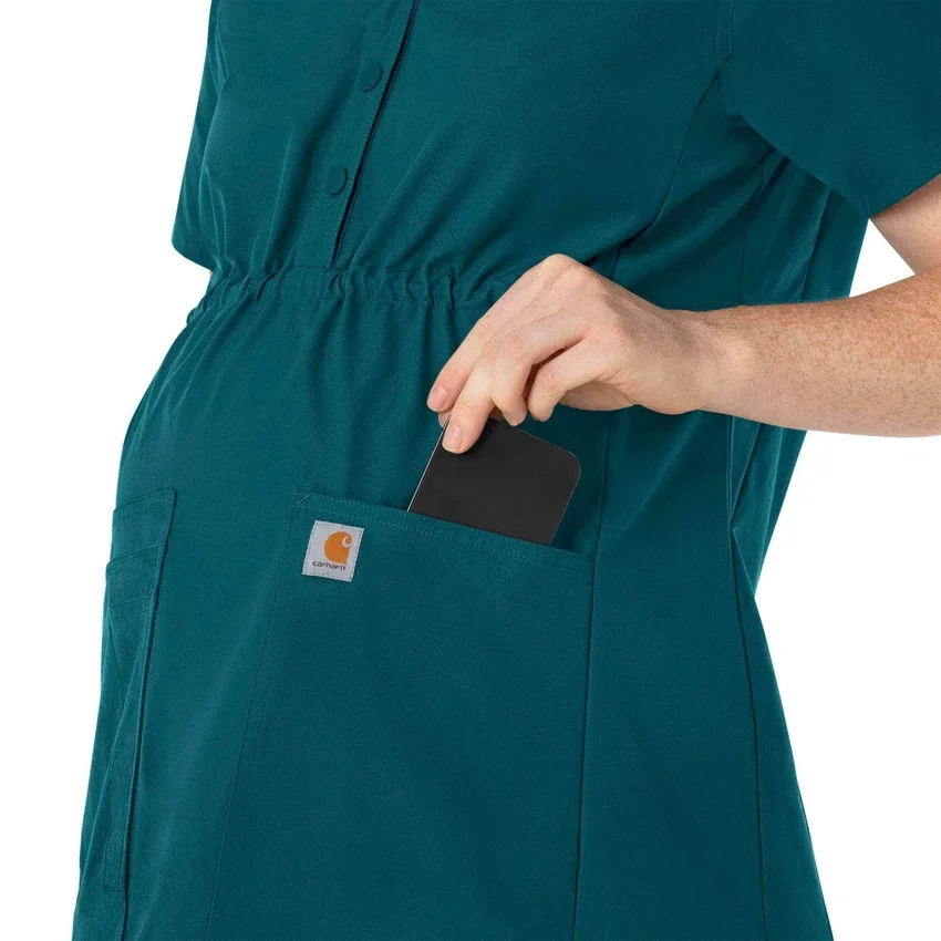 Kadınlar İçin Force Essentials Henley Hamile Scrub Üstü