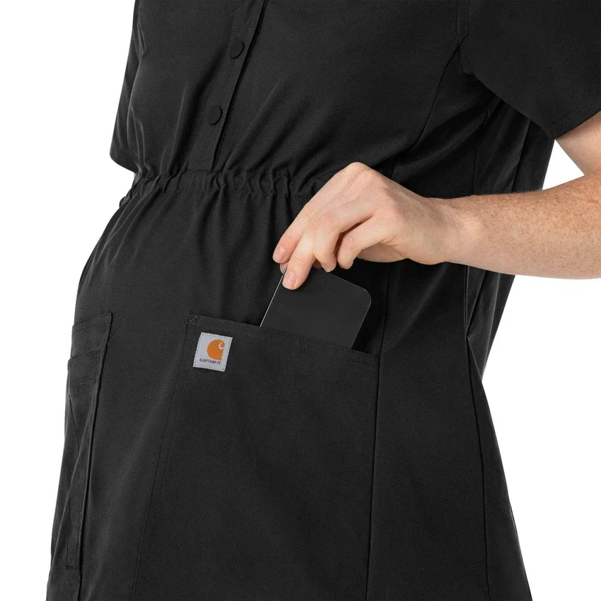 Kadınlar İçin Force Essentials Henley Hamile Scrub Üstü