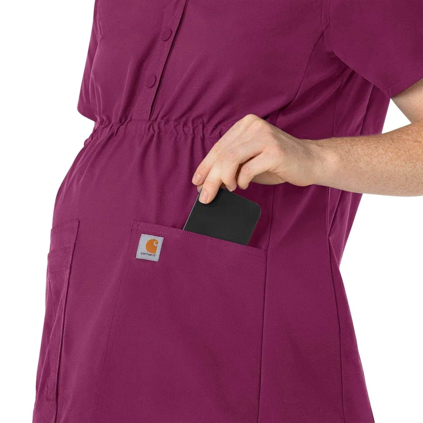 Kadınlar İçin Force Essentials Henley Hamile Scrub Üstü