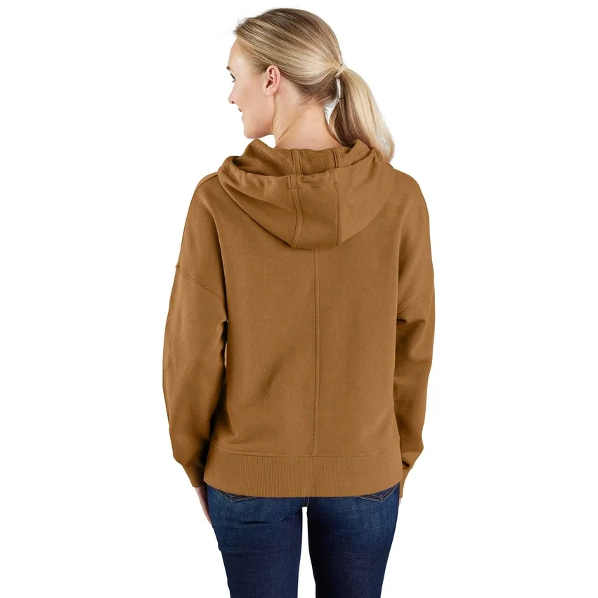Kadınlar İçin Hafif Tencel Bol Kesim Desenli Kapüşonlu Sweatshirt