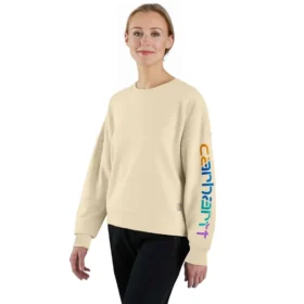 Kadınlar İçin Hafif Tencel Bol Kesim Grafik Kolluklu Sweatshirt