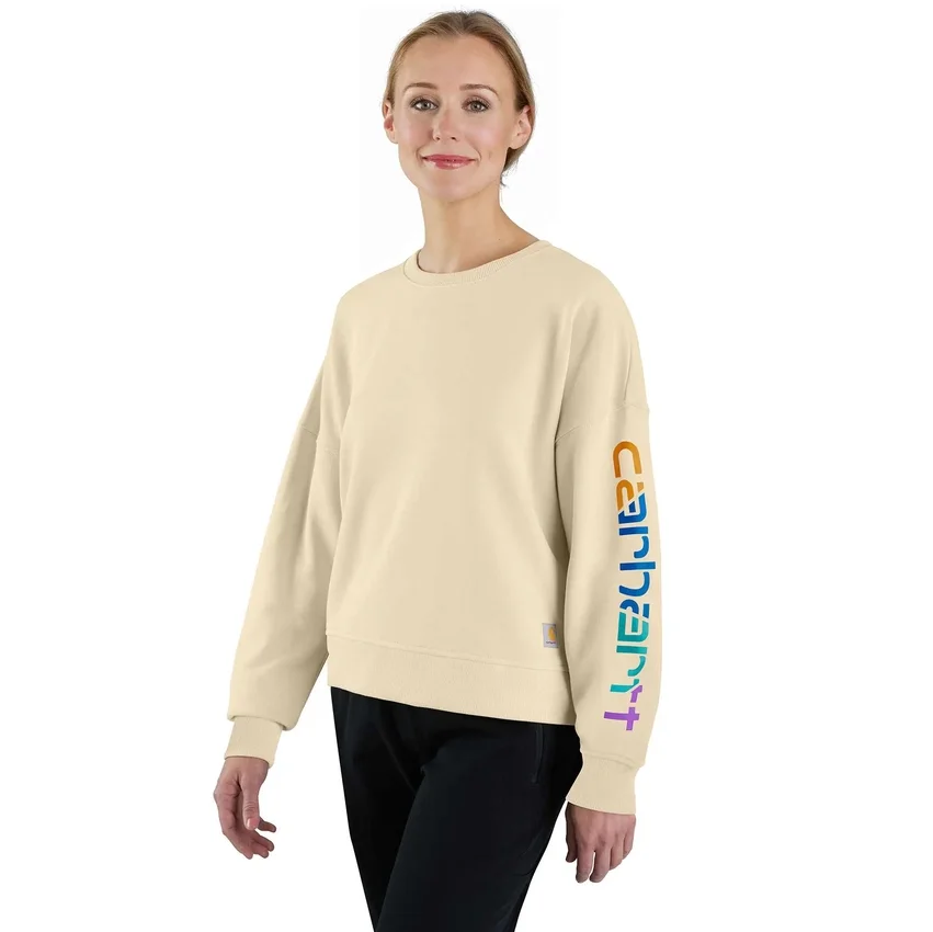 Kadınlar İçin Hafif Tencel Bol Kesim Grafik Kolluklu Sweatshirt