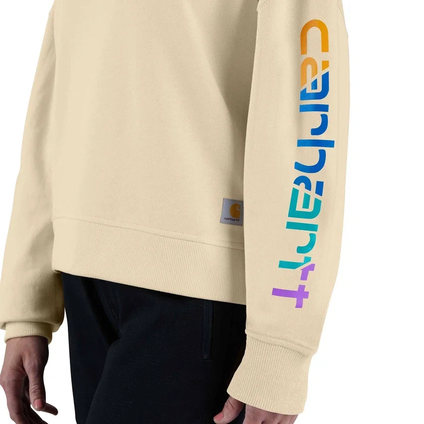 Kadınlar İçin Hafif Tencel Bol Kesim Grafik Kolluklu Sweatshirt