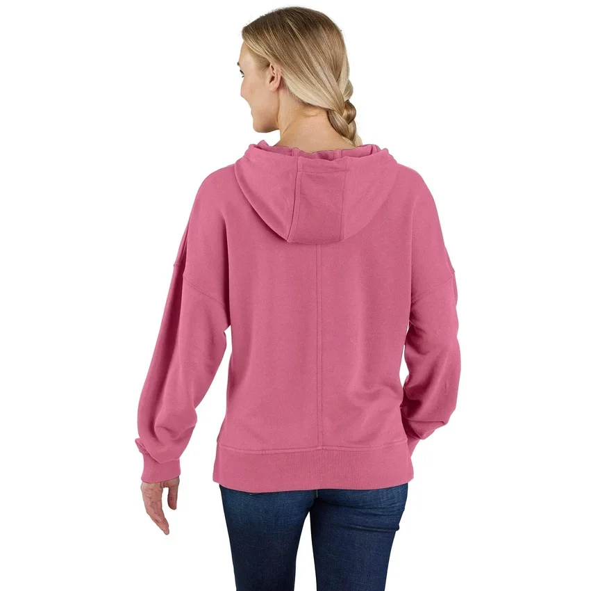 Kadınlar İçin Hafif Tencel Bol Kesim Logolu Grafik Kapüşonlu Sweatshirt