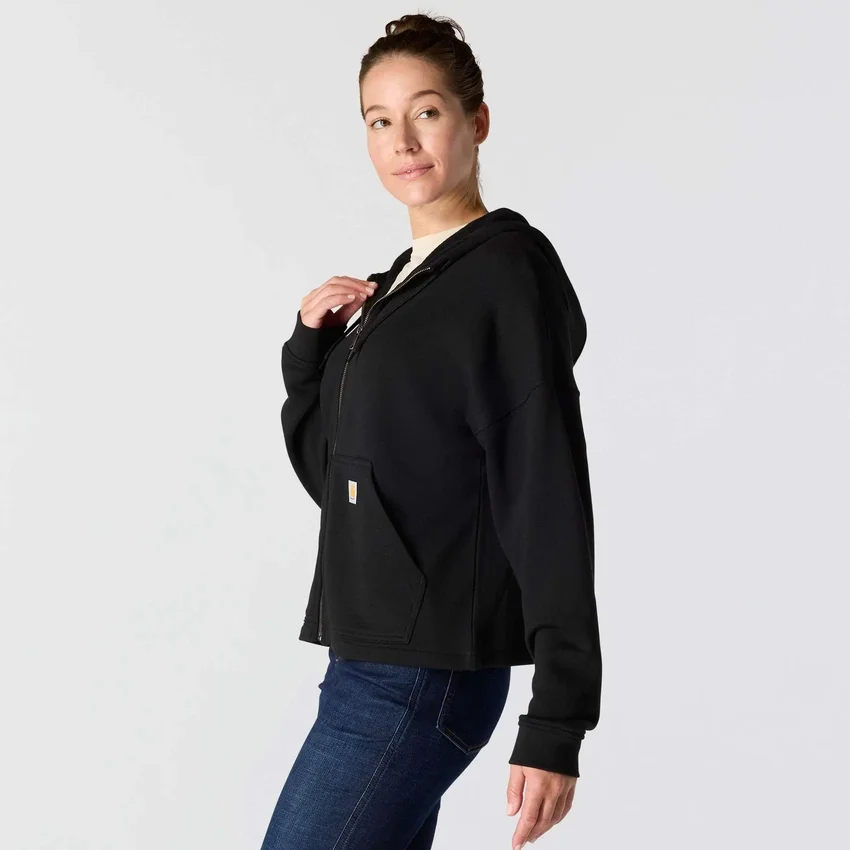 Kadınlar İçin Hafif Tencel Tam Fermuarlı Kapüşonlu Sweatshirt