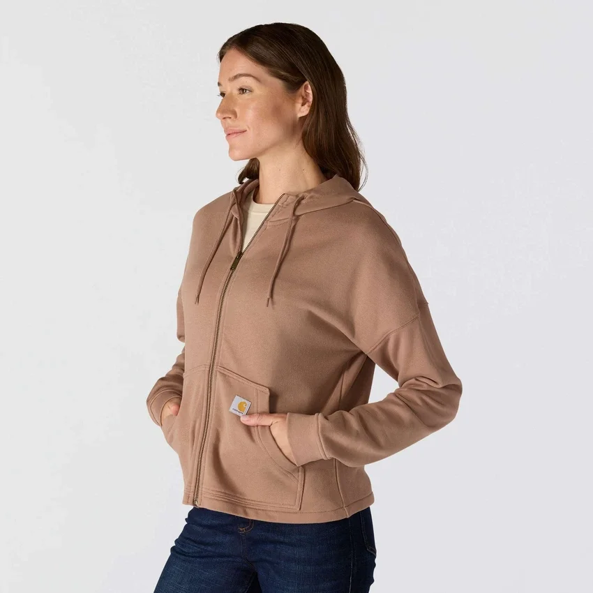 Kadınlar İçin Hafif Tencel Tam Fermuarlı Kapüşonlu Sweatshirt